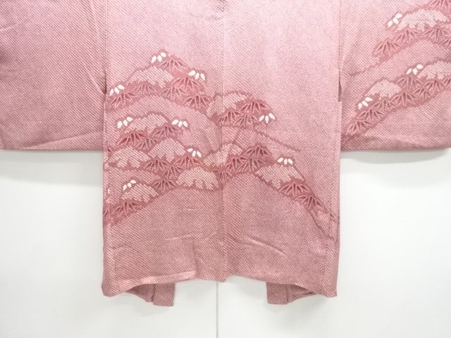 JAPANESE KIMONO / ANTIQUE HAORI / SILK / ALL SHIBORI / BAMBOO GRASS